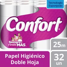 Papel Higiénico Confort Doble Hoja 32 Un 25 Mt