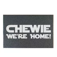 Tapete Capacho Cinza - Chewie We're Home Desenho Do Tecido C500 (cinza)