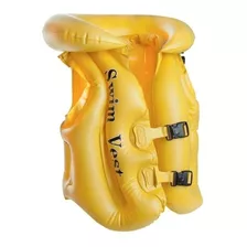Colete Inflável Infantil Swim Vest Amarelo - Dm Toys 5691
