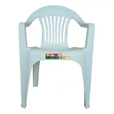 Kit 5 Cadeira Plástica Poltrona Branca Carga Máxima 182kg