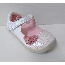 Sapato Boneca Em Couro Legítimo Ortopasso Branco/pink