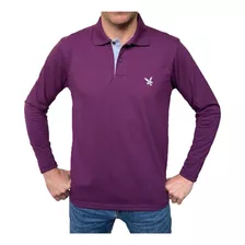 Playera Polo Para Hombre En Manga Larga Mod 7700