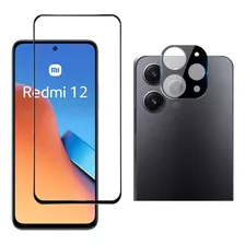 Película Vidro 3d + Película Câmera Para Xiaomi Redmi 12 4g