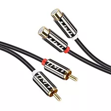 [2 Unidades] 2 Rca A 2 Rca Cable, J Y D Chapado En Oro [carc