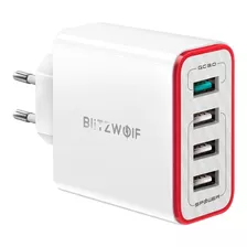 Cargador De Pared De 30w 4 Puertos Usb Qc3.0 Blitzwolf Nuevo