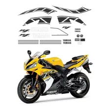 Kit Adesivos Moto Yamaha R1 2006 50 Anos Amarela Ca-00699