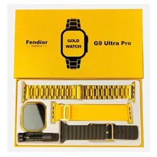 Smart Watch G9 Ultra Pro Tela 2.2 Cor Da Caixa Dourado Desenho Da Pulseira Aço Silicone Lyon