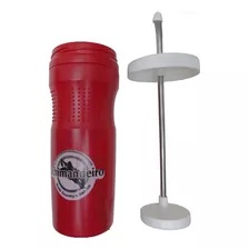 Cuia Guampa De Mate Gelado Terere Bomba Automática 500ml Cor Vermelho Liso