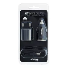 Urbano Kit 3 En1 Micro Usb Kitsync & Charge Cargador Auto