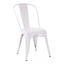 Silla Tolix Metalica Moderna Comedor Blanco