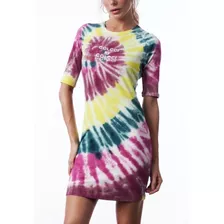 Vestido Curto Canelado Tie Dye Colcci - Original 00137