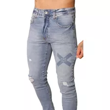 Calça Jeans Premium Super Skinny Masculina Rasgada Estilosas