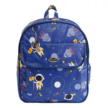 Mochilinha Infantil Creche Escolinha Menino Astronauta