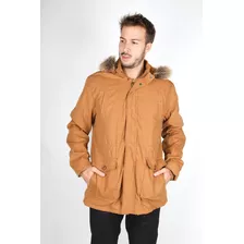 Campera Parka Hombre Interior Corderito Y Capucha Con Piel!