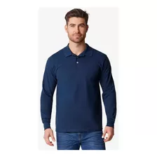 Playera Tipo Polo Manga Larga Hombre. Varios Colores