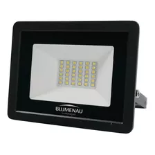 Blumenau Iluminação Refletor Led 30w Bivolt Holofote Luz Quente 3000k 127/220v Cor Da Carcaça Preto Cor Da Luz Branco-quente 110v/220v