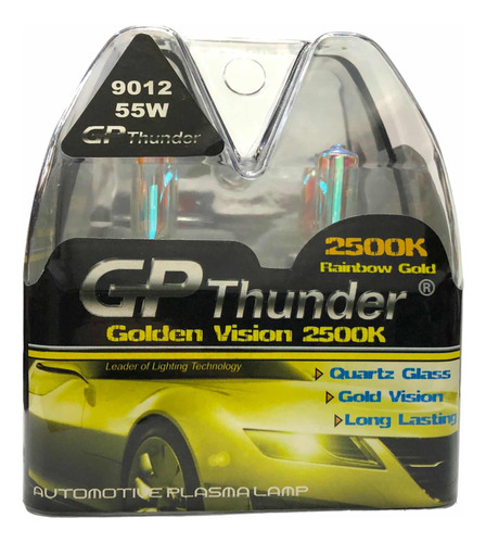 Set 2x Focos Halgeno Gp Thunder 12v Golden 3k Hir2 9012 55w Foto 9