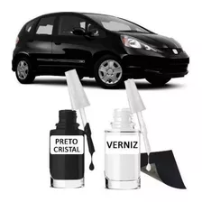 Tinta Tira Tapa Risco Automotivo Honda Fit Preto Cristal