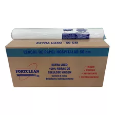 Kit 6 Lençol Papel Descartavel Hospitalar 100% Branco 50cm 