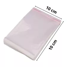 Saco Adesivado Plástico Transparente C/ Aba 10x10 C/ 300un
