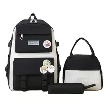 Set 3 Mochila Bolsas Escolar Estudiante Lonchera Térmica Lapicera