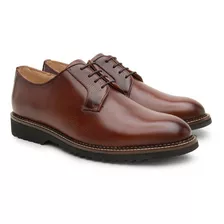 Sapato Jacometti Casual Masculino Derby Chocolate