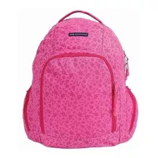 Mochila Floral Rosa Grande Dmw Girls Liberty 11041 Feminina