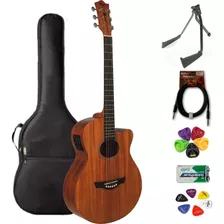 Violão Tagima Dallas Eletroacústico Aço Mahogany + Kit3cl