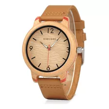 Reloj De Madera Bobo Bird Q22-1 Bambú Piel