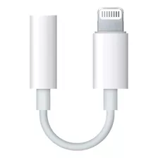 Adaptador Audifono Jack 3.5 A Lightning iPhone Color Blanco