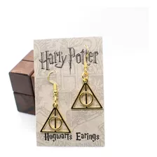 Aretes Reliquias De La Muerte Harry Potter Dorado