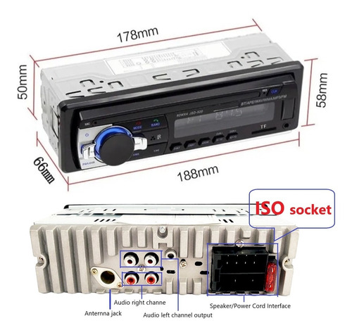 Autoestereo Mp3 Jsd-520 Usb Bluetooth 1 Din Aux Radio Fm Foto 3