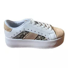 Zapatilla Ecocuero Zay21 Beige