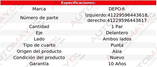 (2) Cuartos Depo Prizm Geo 1998-2002 Foto 4