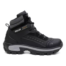 Bota Adventure Steel Coturno Shelga 100% Couro Biqueira Pvc