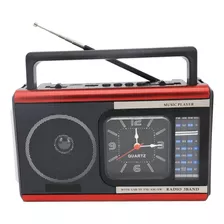 Caixinha De Som Rádio Relógio Retro Bluetooth