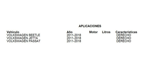 Luna Espejo Derecho Volkswagen Beetle 2016 Foto 5