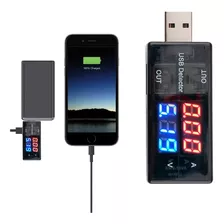 Medidor De Voltaje Digital Tester Amperaje Carga Usb Telefon