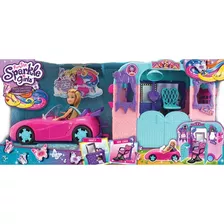 Conjunto Boneca Sparkle Girlz Estética Carro Salão De Beleza