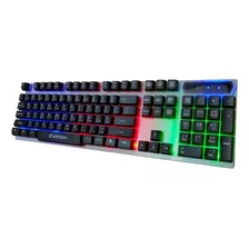 Teclado Retroiluminado Alambrico Gamer Jertech K-358 Teclado Negro