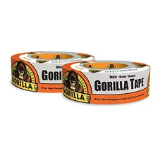 Cinta Adhesiva Fuerte, Em Gorilla White Duct Tape, 1.88 X 3