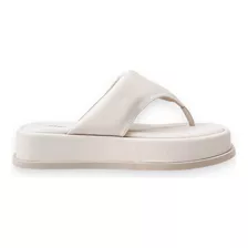 Sandália De Dedo Flatform Off White