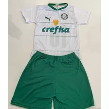  Kit Conjunto Infantil Jogo Futebol Camisa Shorts Time Europ