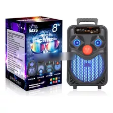 Caixa De Som Bluetooth Portátil Karaoke Clown Microfone 20w