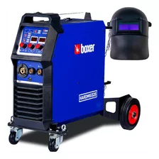 Máquina De Solda Boxer Hardmig 325 Flex Azul 220v + Máscara