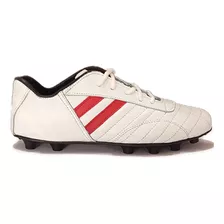 Sm2 Botines De Cuero Blanco Fútbol 11 R