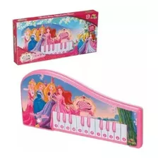Piano Teclado Eletrônico Musical Infantil Abbie Princesas Cor Rosa