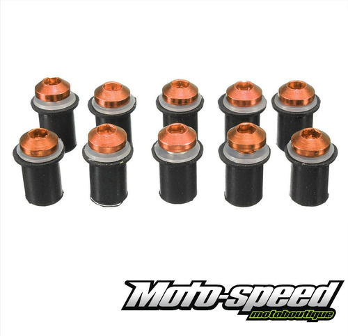 10 Tornillos Para Mica Carenado Kawasaki Ninja 250 300 400 Zx6 Zx6r 636 Zx10 Zx10r Z1000 Z750  Foto 5