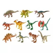 Kit Com 6 Dinossauros Brinquedo Borracha