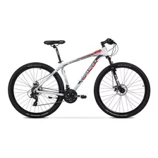 Mountain Bike Topmega Mtb Sunshine 2023 R29 L 21v Frenos De Disco Mecánico Cambios Shimano Tourney Ty300 Y Shimano Tourney Tz510 Color Gris/rojo/negro 